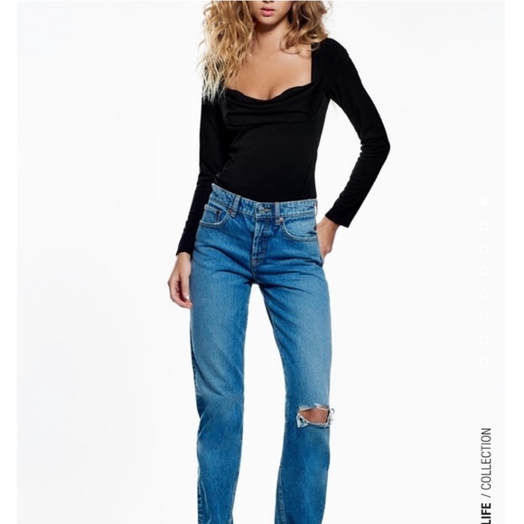 Zara Tops Zara Draped Bodysuit Poshmark